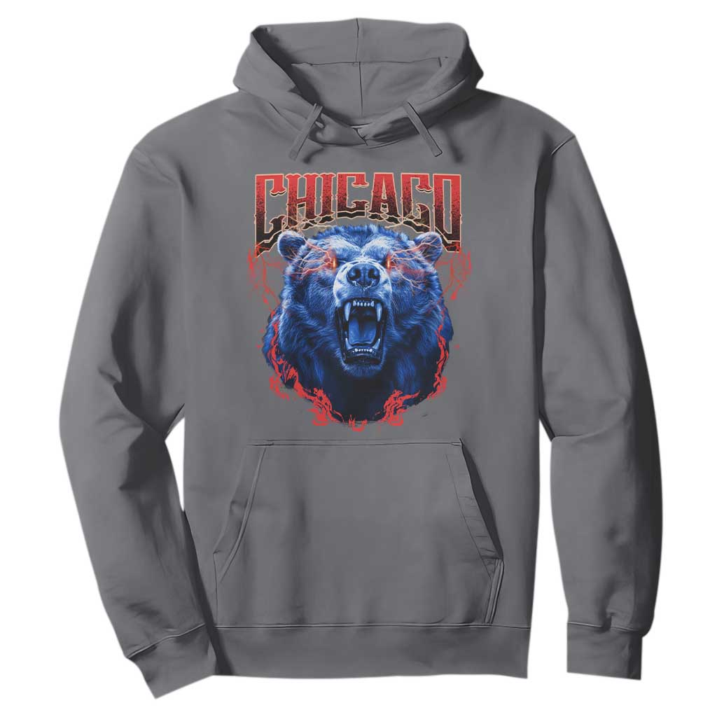 Retro Chicago Hoodie Vintage Cub Bootleg Graphic Baseball Fans TS10 Charcoal Print Your Wear