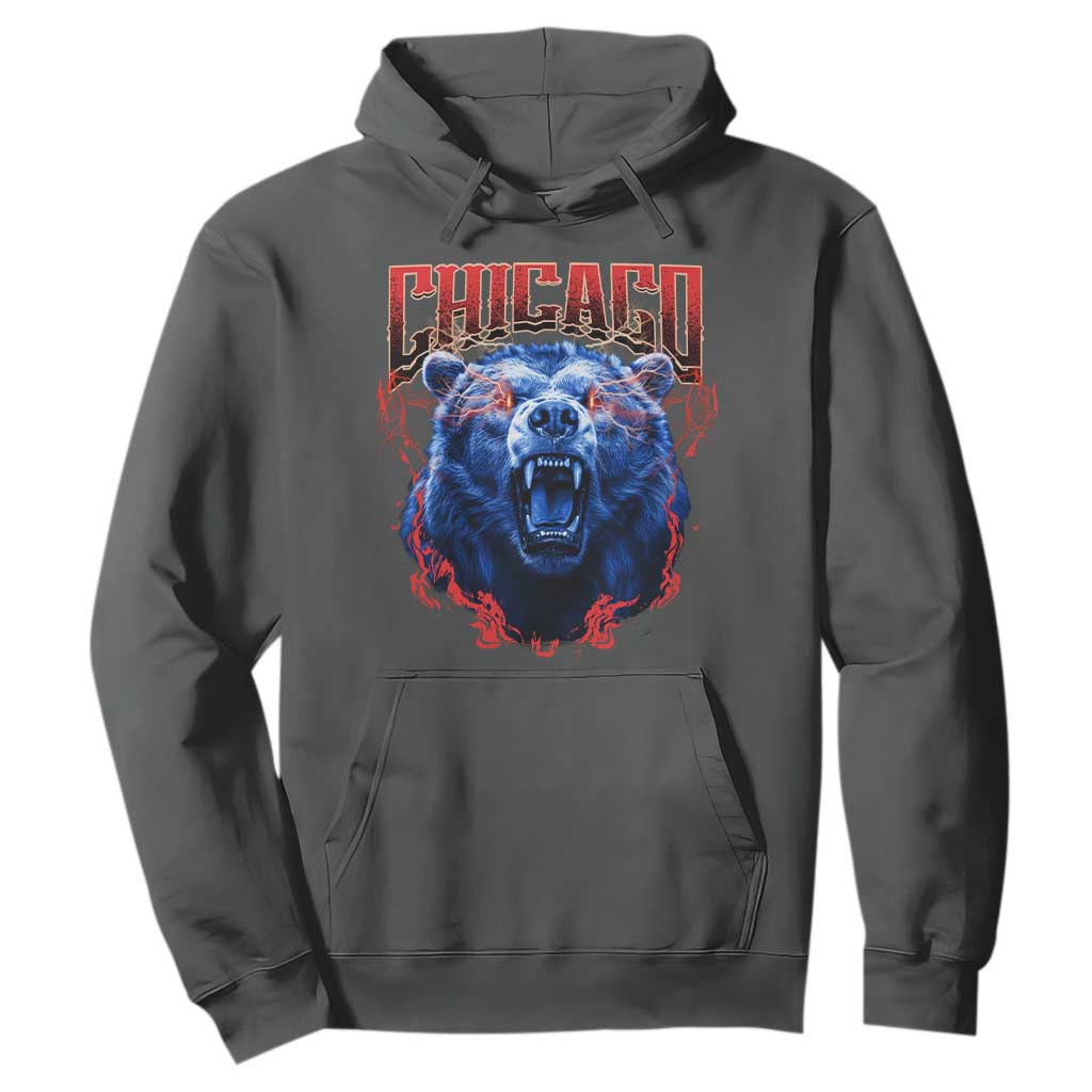 Retro Chicago Hoodie Vintage Cub Bootleg Graphic Baseball Fans TS10 Dark Heather Print Your Wear