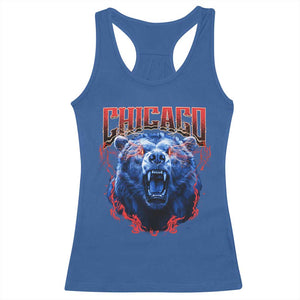 Retro Chicago Racerback Tank Top Vintage Cub Bootleg Graphic Baseball Fans TS10 Royal Blue Print Your Wear