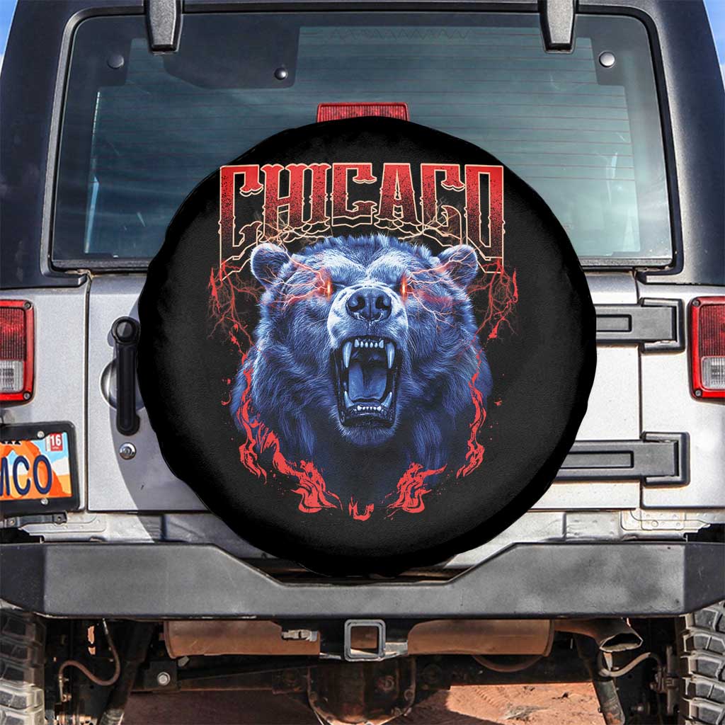 Retro Chicago Spare Tire Cover Vintage Cub Bootleg Graphic Baseball Fans TS10 No hole Black Print Your Wear