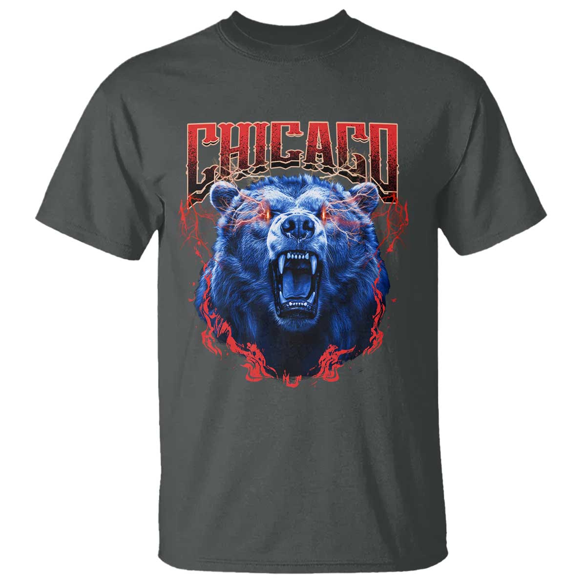Retro Chicago T Shirt Vintage Cub Bootleg Graphic Baseball Fans TS10 Dark Heather Print Your Wear