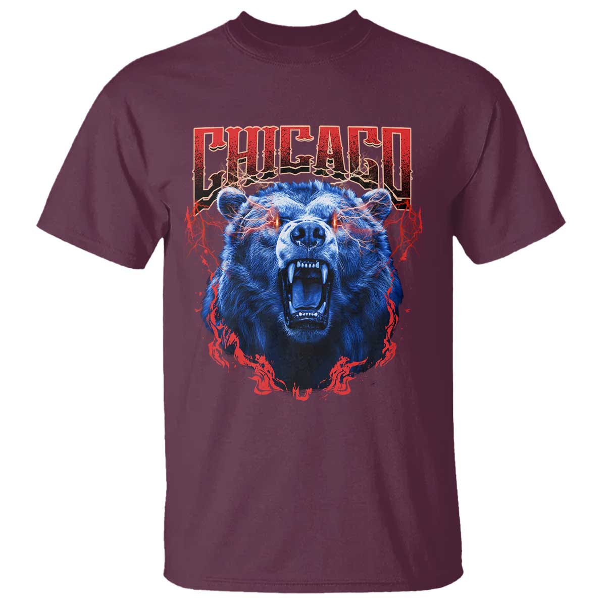 Retro Chicago T Shirt Vintage Cub Bootleg Graphic Baseball Fans TS10 Maroon Print Your Wear