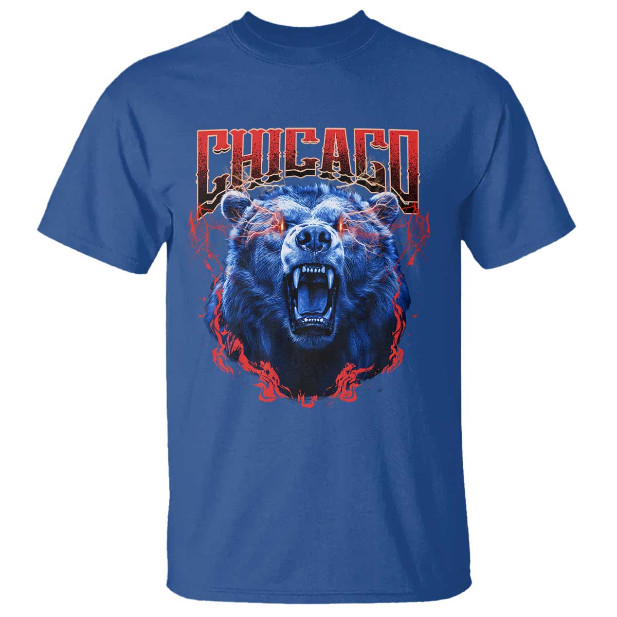 Retro Chicago T Shirt Vintage Cub Bootleg Graphic Baseball Fans TS10 Royal Blue Print Your Wear