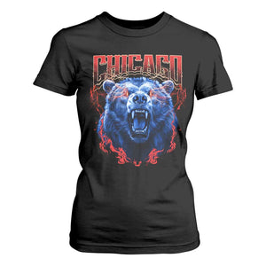 Retro Chicago T Shirt For Women Vintage Cub Bootleg Graphic Baseball Fans TS10 Black Print Your Wear