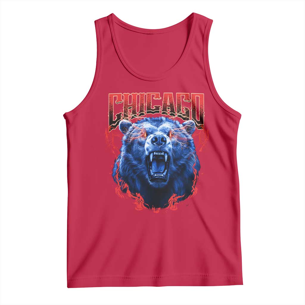 Retro Chicago Tank Top Vintage Cub Bootleg Graphic Baseball Fans TS10 Red Print Your Wear