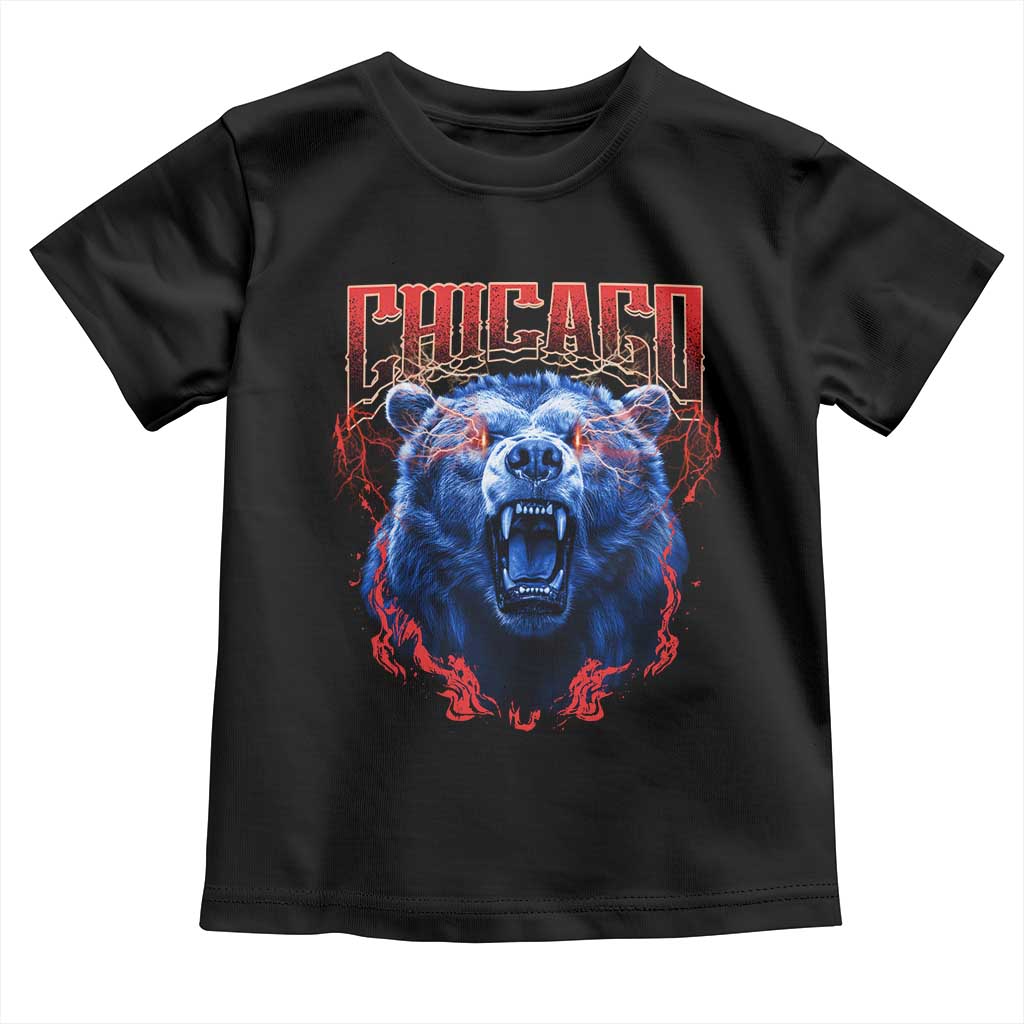 Retro Chicago Toddler T Shirt Vintage Cub Bootleg Graphic Baseball Fans TS10 Black Print Your Wear