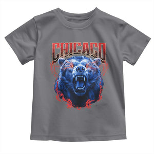Retro Chicago Toddler T Shirt Vintage Cub Bootleg Graphic Baseball Fans TS10 Charcoal Print Your Wear