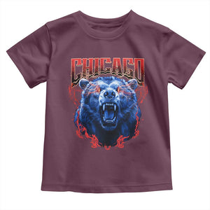Retro Chicago Toddler T Shirt Vintage Cub Bootleg Graphic Baseball Fans TS10 Maroon Print Your Wear