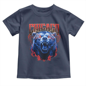 Retro Chicago Toddler T Shirt Vintage Cub Bootleg Graphic Baseball Fans TS10 Navy Print Your Wear