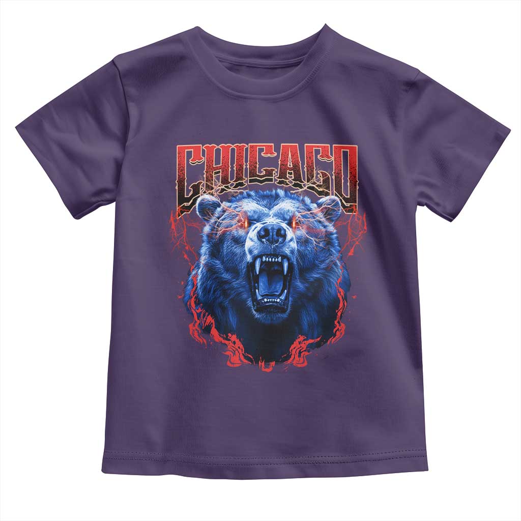 Retro Chicago Toddler T Shirt Vintage Cub Bootleg Graphic Baseball Fans TS10 Purple Print Your Wear