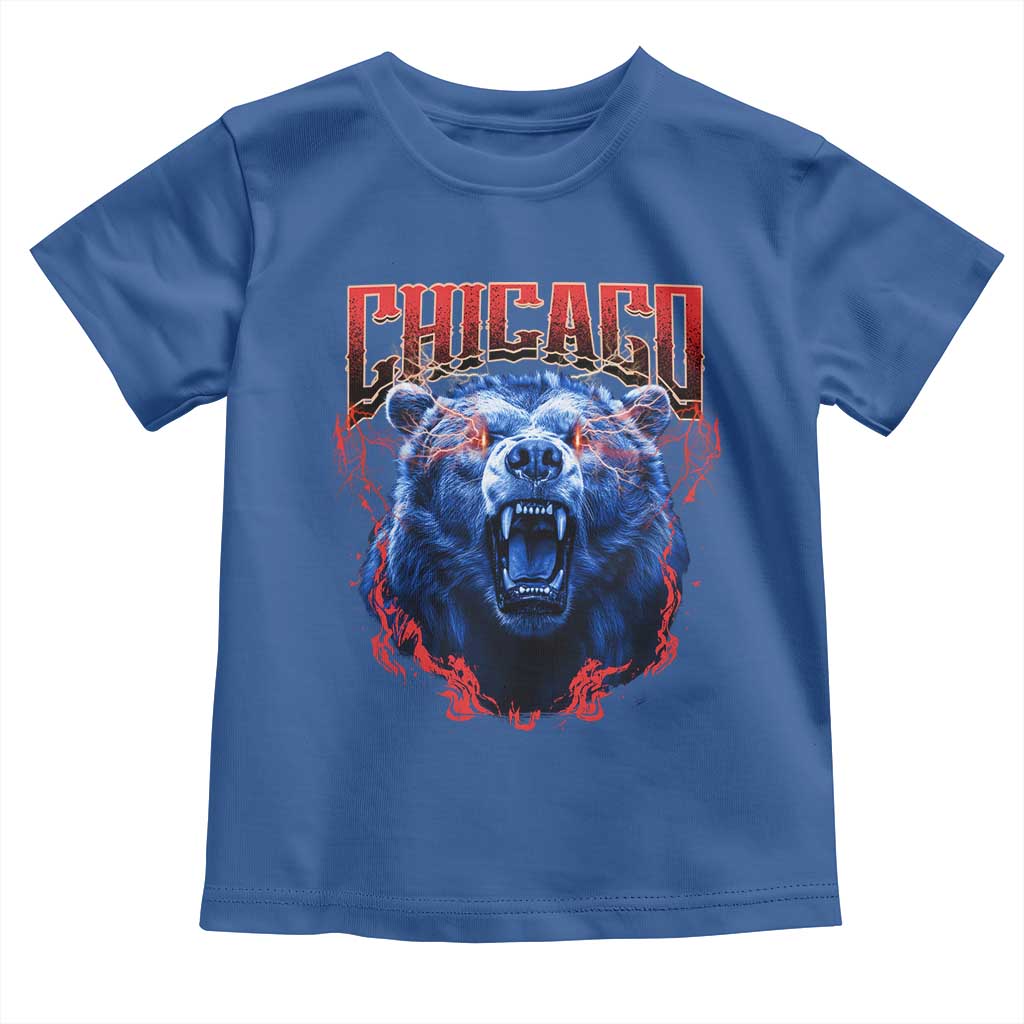 Retro Chicago Toddler T Shirt Vintage Cub Bootleg Graphic Baseball Fans TS10 Royal Blue Print Your Wear
