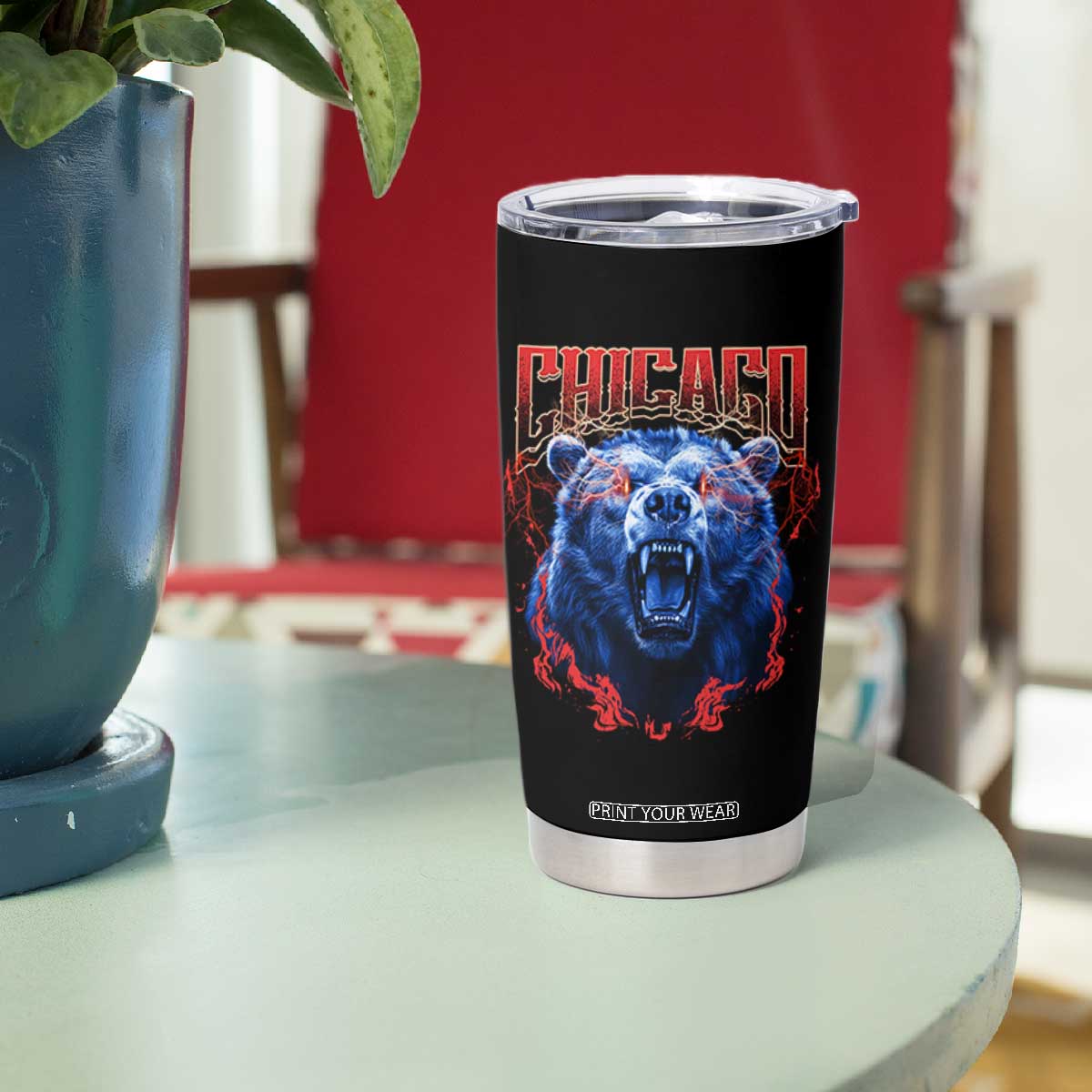 Retro Chicago Tumbler Cup Vintage Cub Bootleg Graphic Baseball Fans TS10 Print Your Wear