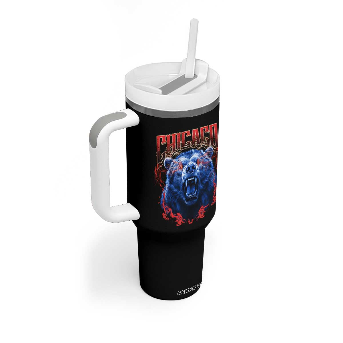 Retro Chicago Tumbler With Handle Vintage Cub Bootleg Graphic Baseball Fans TS10 Print Your Wear