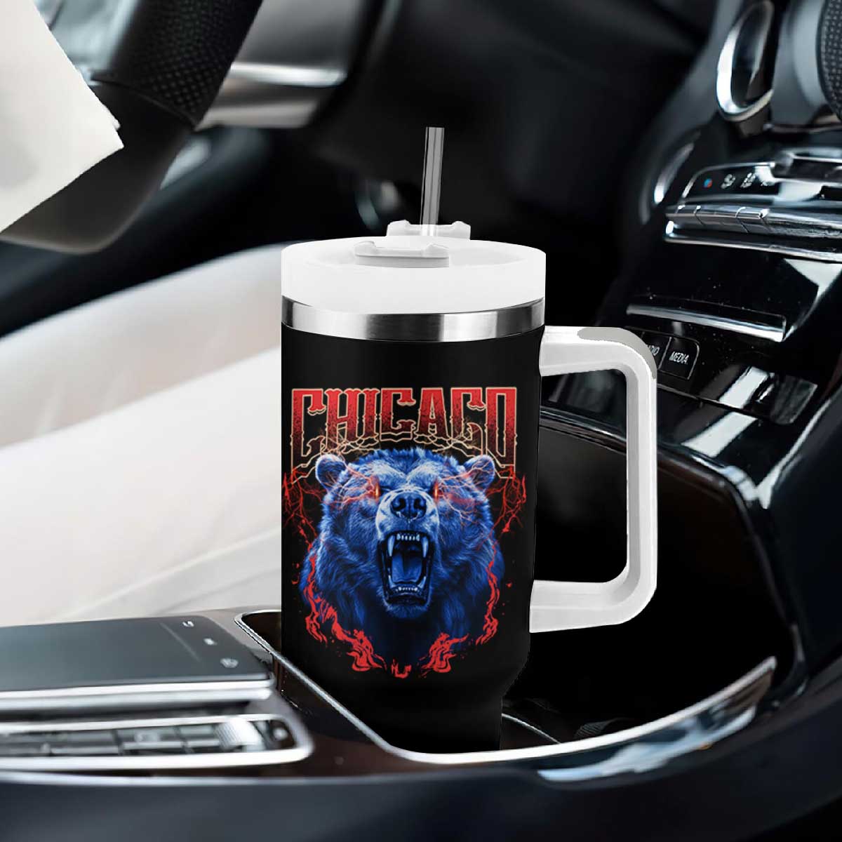 Retro Chicago Tumbler With Handle Vintage Cub Bootleg Graphic Baseball Fans TS10 Print Your Wear