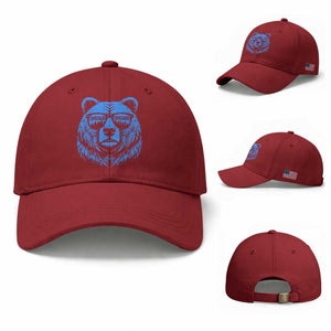 Vintage Chicago Baseball Cap Cub With Sunglasses Baseball Fans TS10 Baseball Cap Universal Fit Cherry Red Print Your Wear