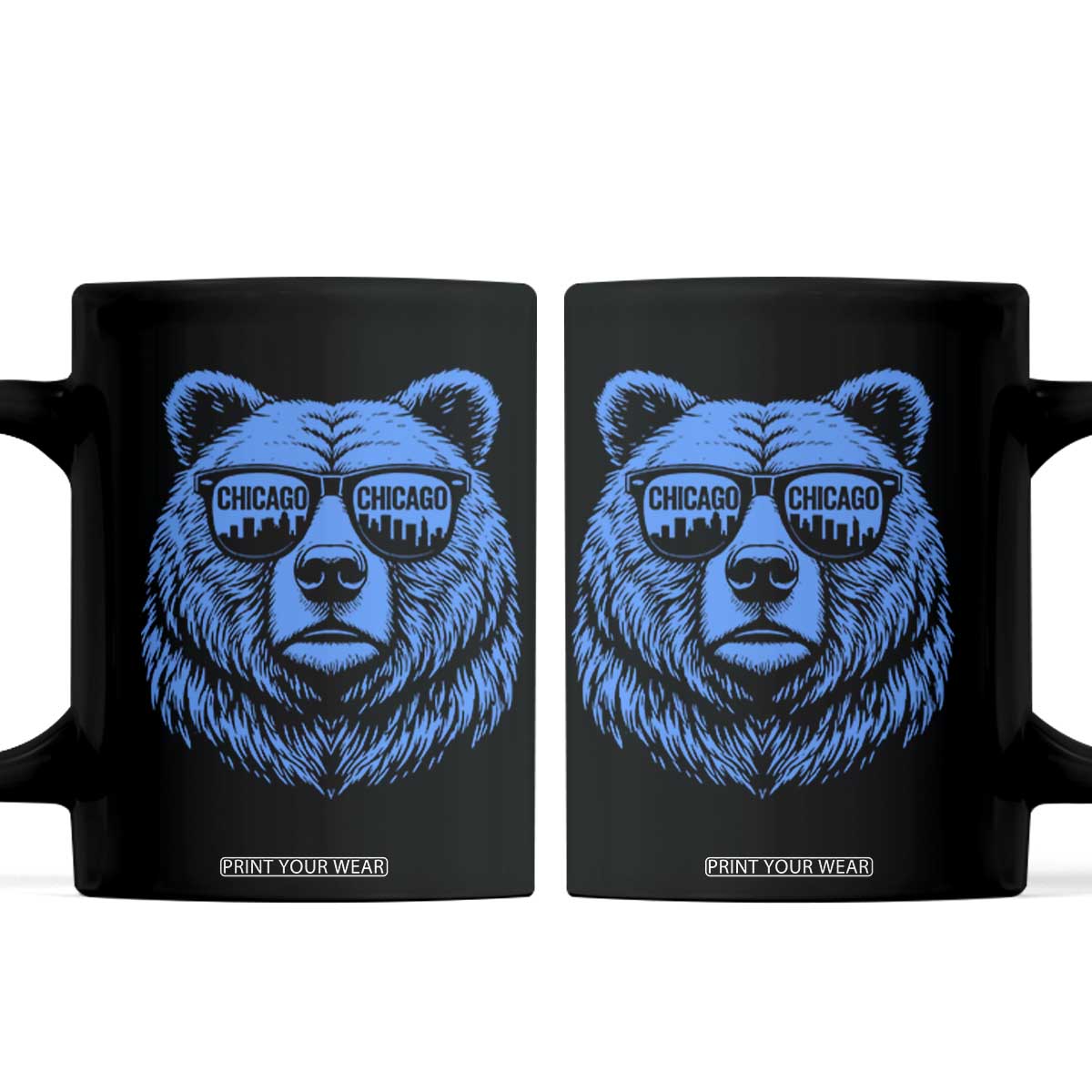 Vintage Chicago Coffee Mug Cub With Sunglasses Baseball Fans TS10 Black Print Your Wear