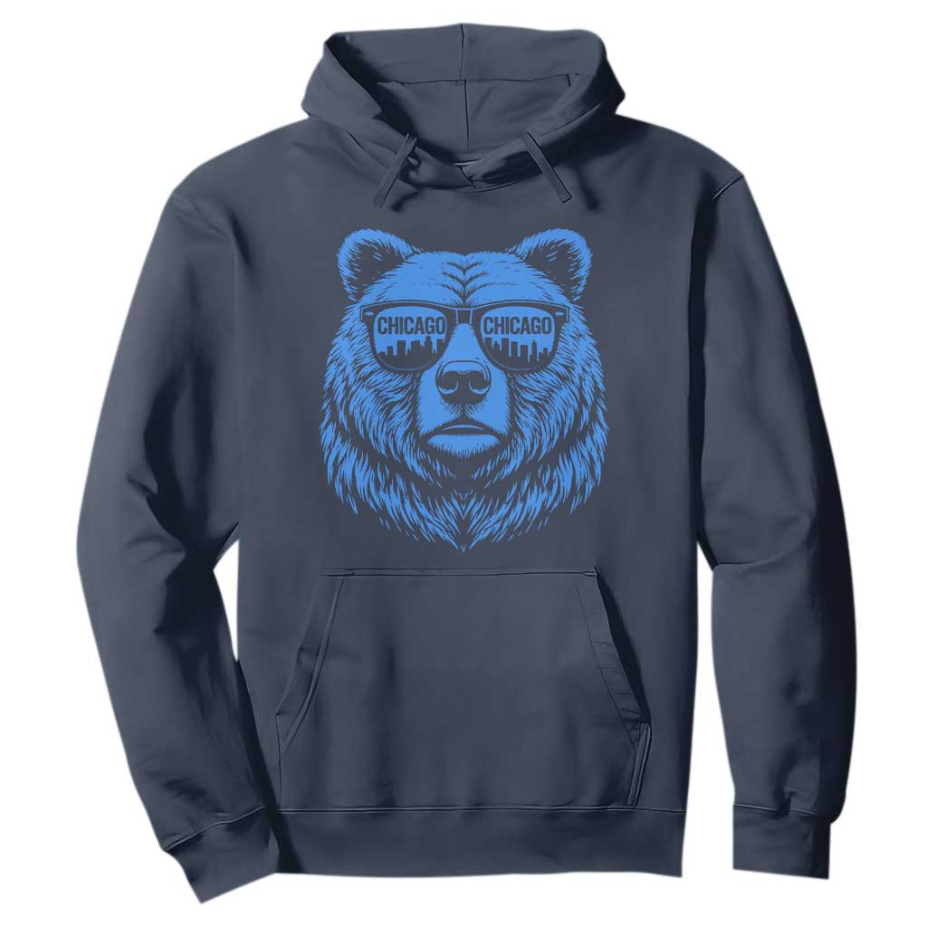Vintage Chicago Hoodie Cub With Sunglasses Baseball Fans TS10 Navy Print Your Wear