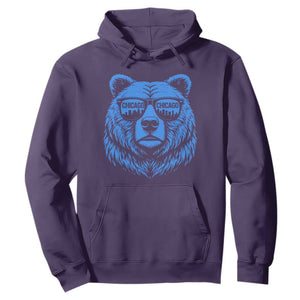 Vintage Chicago Hoodie Cub With Sunglasses Baseball Fans TS10 Purple Print Your Wear