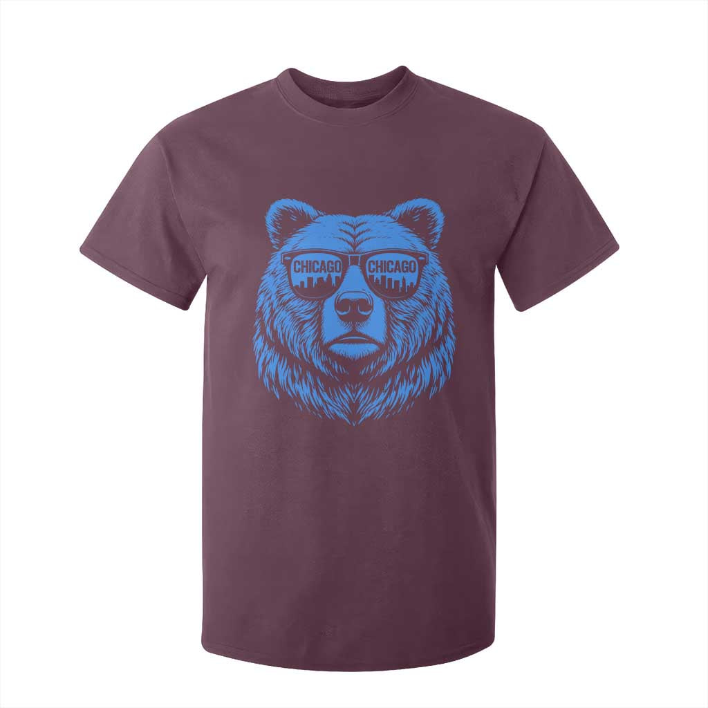 Vintage Chicago T Shirt For Kid Cub With Sunglasses Baseball Fans TS10 Maroon Print Your Wear
