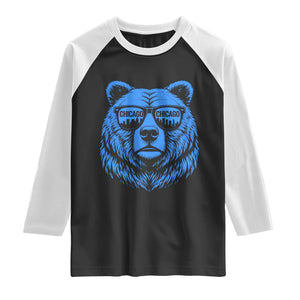Vintage Chicago Raglan Shirt Cub With Sunglasses Baseball Fans TS10 Black White Print Your Wear