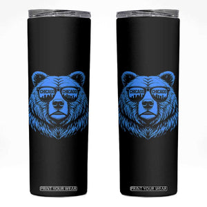 Vintage Chicago Skinny Tumbler Cub With Sunglasses Baseball Fans TS10 Black Print Your Wear