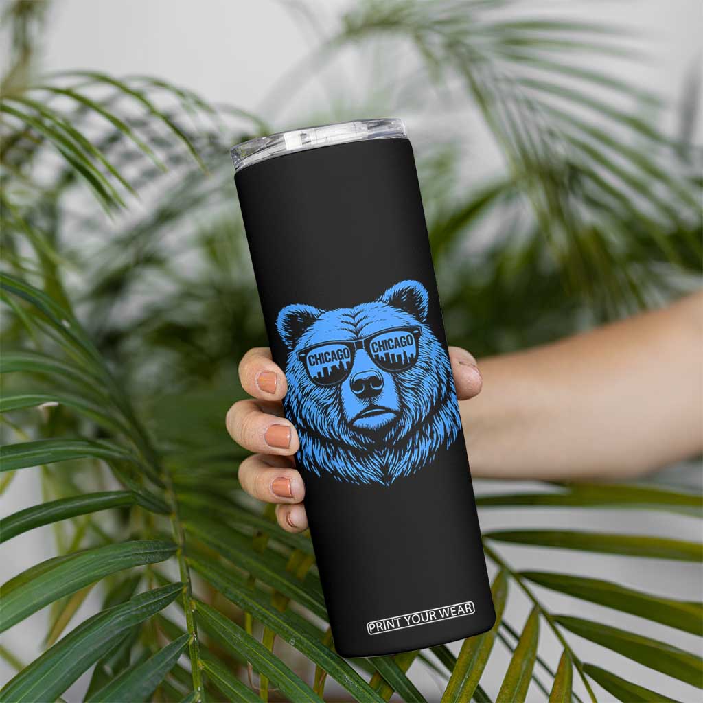 Vintage Chicago Skinny Tumbler Cub With Sunglasses Baseball Fans TS10 Print Your Wear