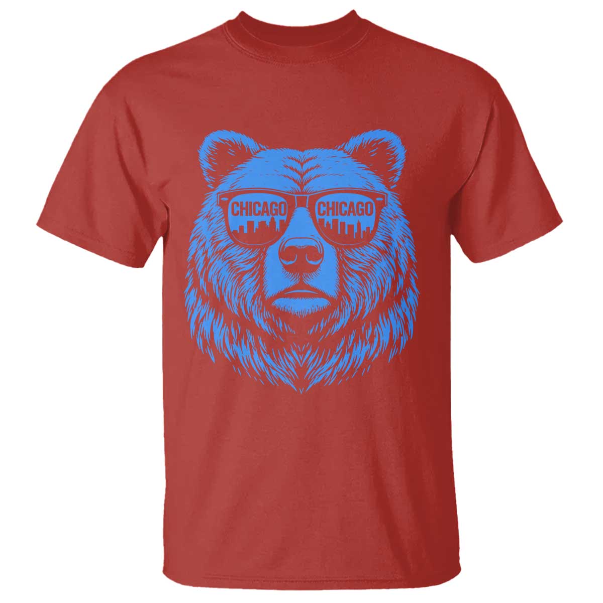 Vintage Chicago T Shirt Cub With Sunglasses Baseball Fans TS10 Red Print Your Wear