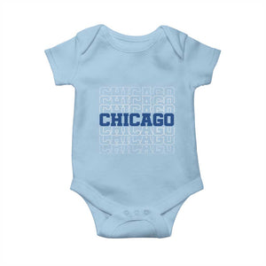 Vintage Chicago Graphic Baby Onesie State Pride Baseball Lover TS10 Light Blue Print Your Wear