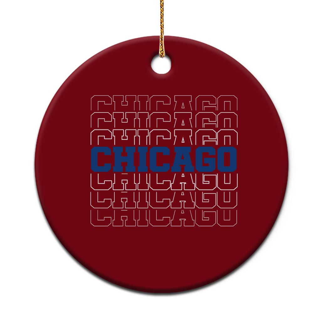 Vintage Chicago Graphic Ceramic Ornament State Pride Baseball Lover TS10 1pc Red Print Your Wear