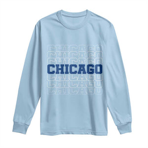 Vintage Chicago Graphic Long Sleeve Shirt State Pride Baseball Lover TS10 Light Blue Print Your Wear