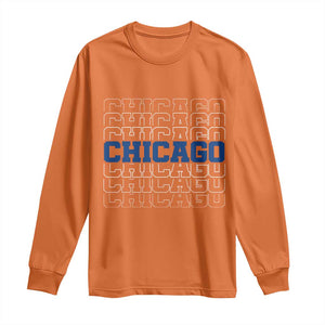 Vintage Chicago Graphic Long Sleeve Shirt State Pride Baseball Lover TS10 Orange Print Your Wear