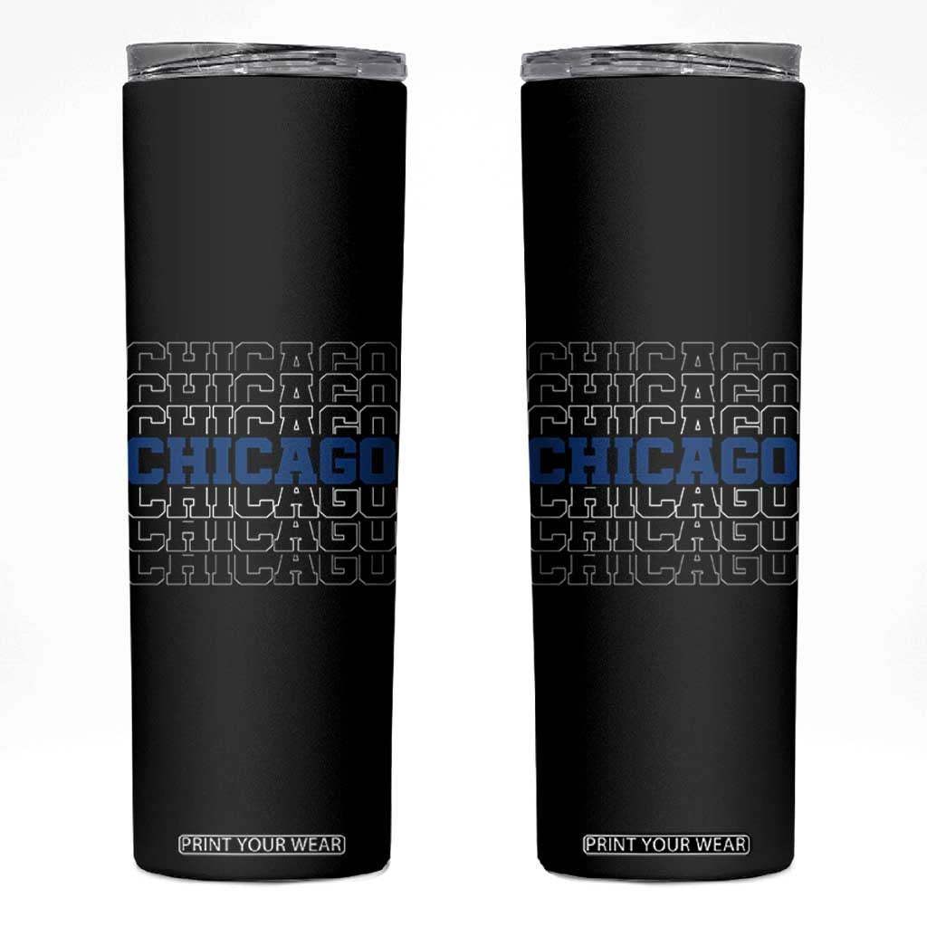 Vintage Chicago Graphic Skinny Tumbler State Pride Baseball Lover TS10 Black Print Your Wear