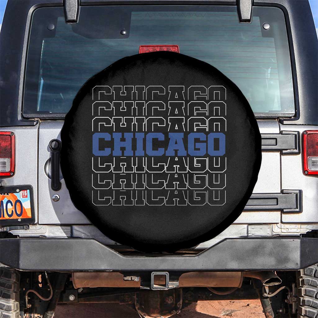 Vintage Chicago Graphic Spare Tire Cover State Pride Baseball Lover TS10 No hole Black Print Your Wear