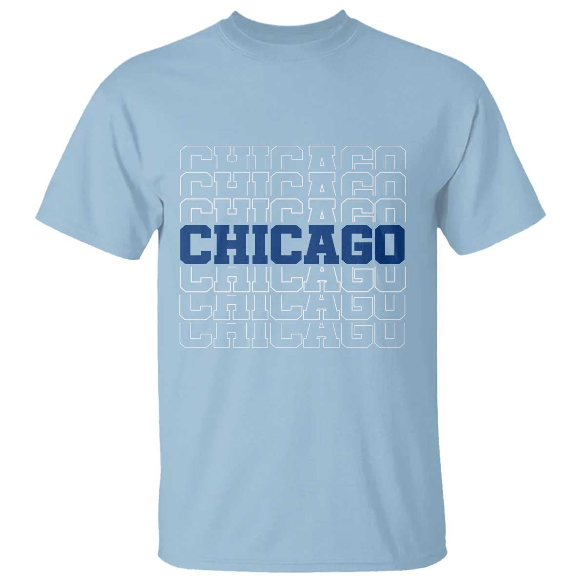 Vintage Chicago Graphic T Shirt State Pride Baseball Lover TS10 Light Blue Print Your Wear