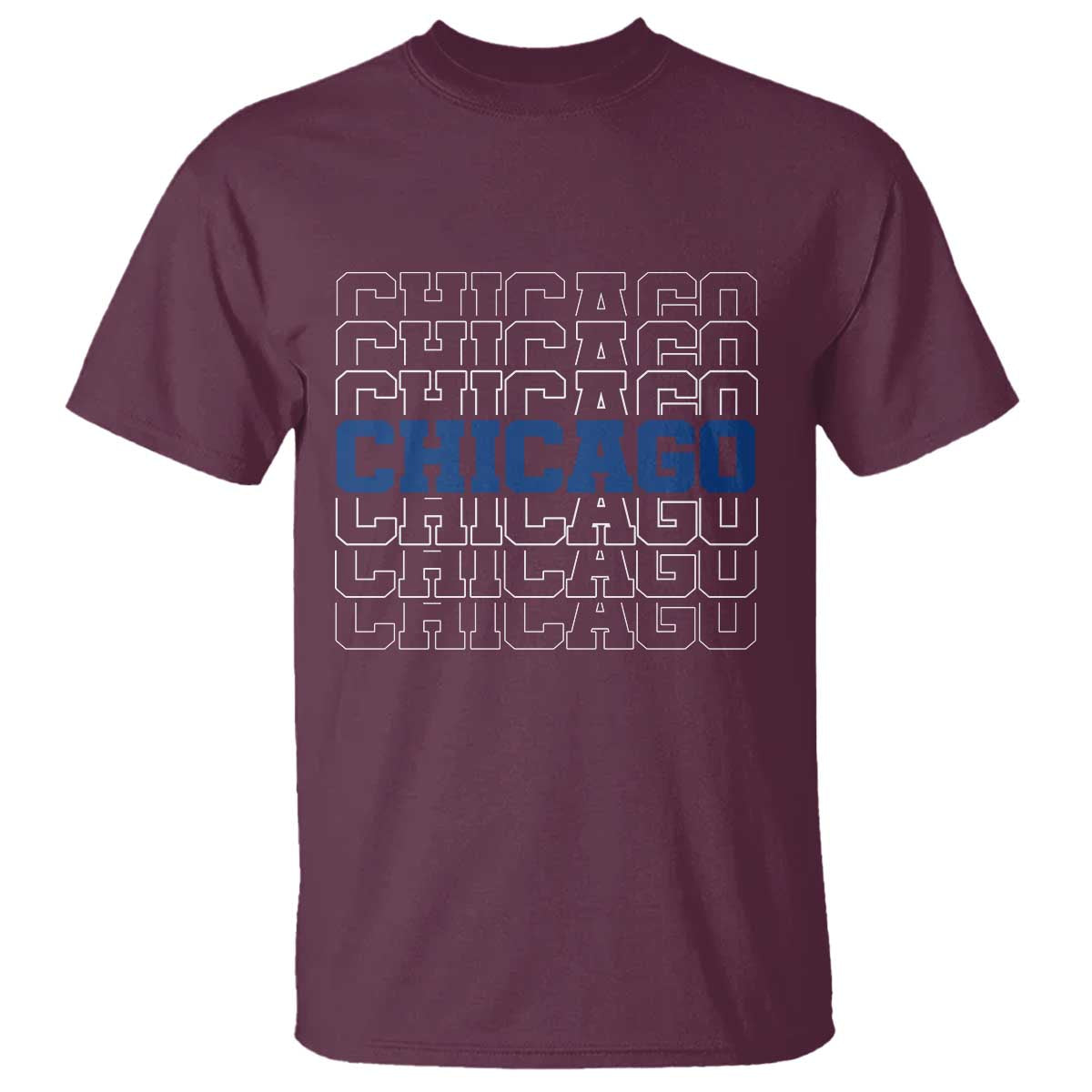 Vintage Chicago Graphic T Shirt State Pride Baseball Lover TS10 Maroon Print Your Wear