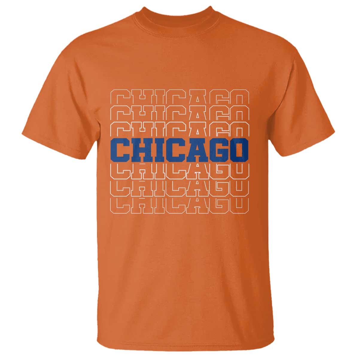 Vintage Chicago Graphic T Shirt State Pride Baseball Lover TS10 Orange Print Your Wear