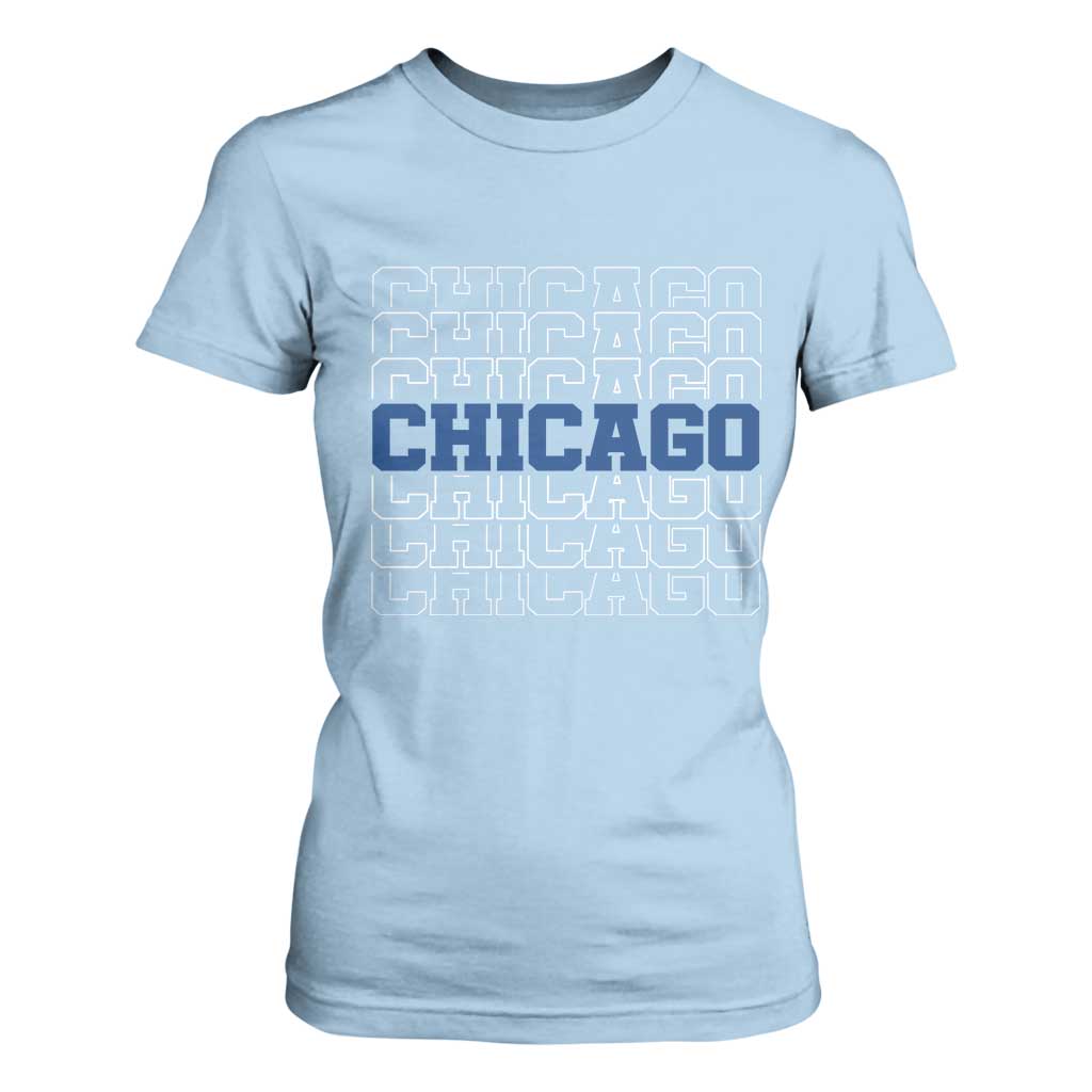 Vintage Chicago Graphic T Shirt For Women State Pride Baseball Lover TS10 Light Blue Print Your Wear
