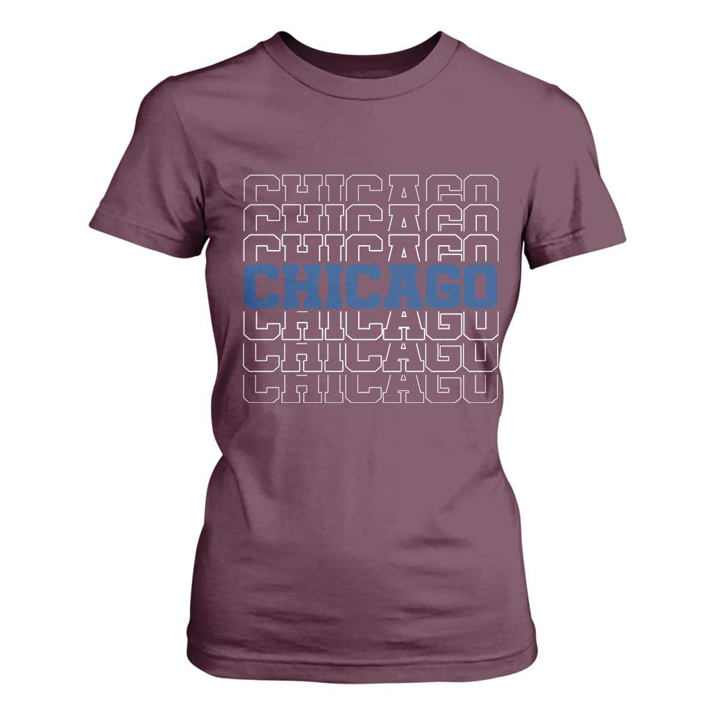 Vintage Chicago Graphic T Shirt For Women State Pride Baseball Lover TS10 Maroon Print Your Wear