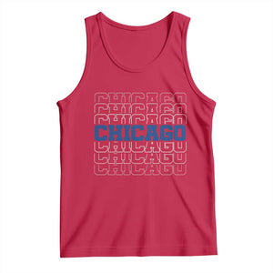 Vintage Chicago Graphic Tank Top State Pride Baseball Lover TS10 Red Print Your Wear
