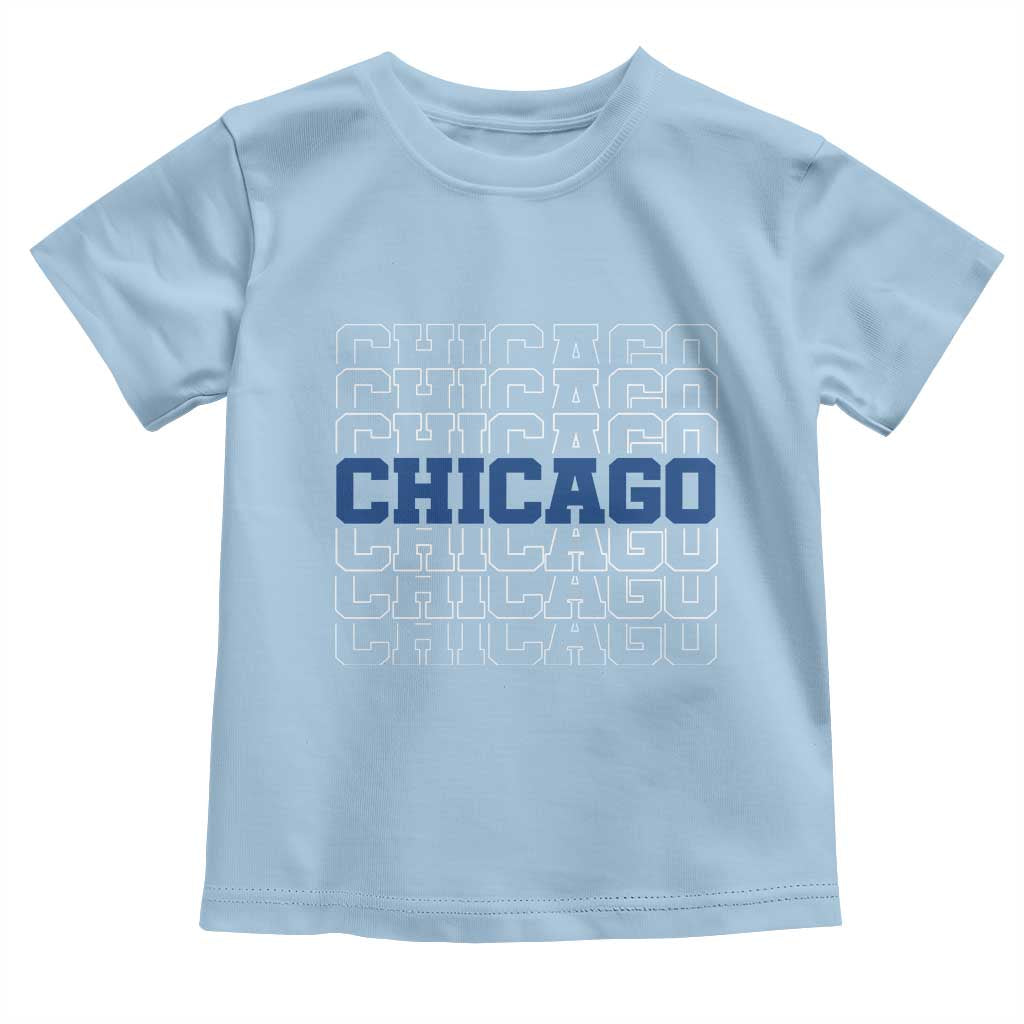 Vintage Chicago Graphic Toddler T Shirt State Pride Baseball Lover TS10 Light Blue Print Your Wear