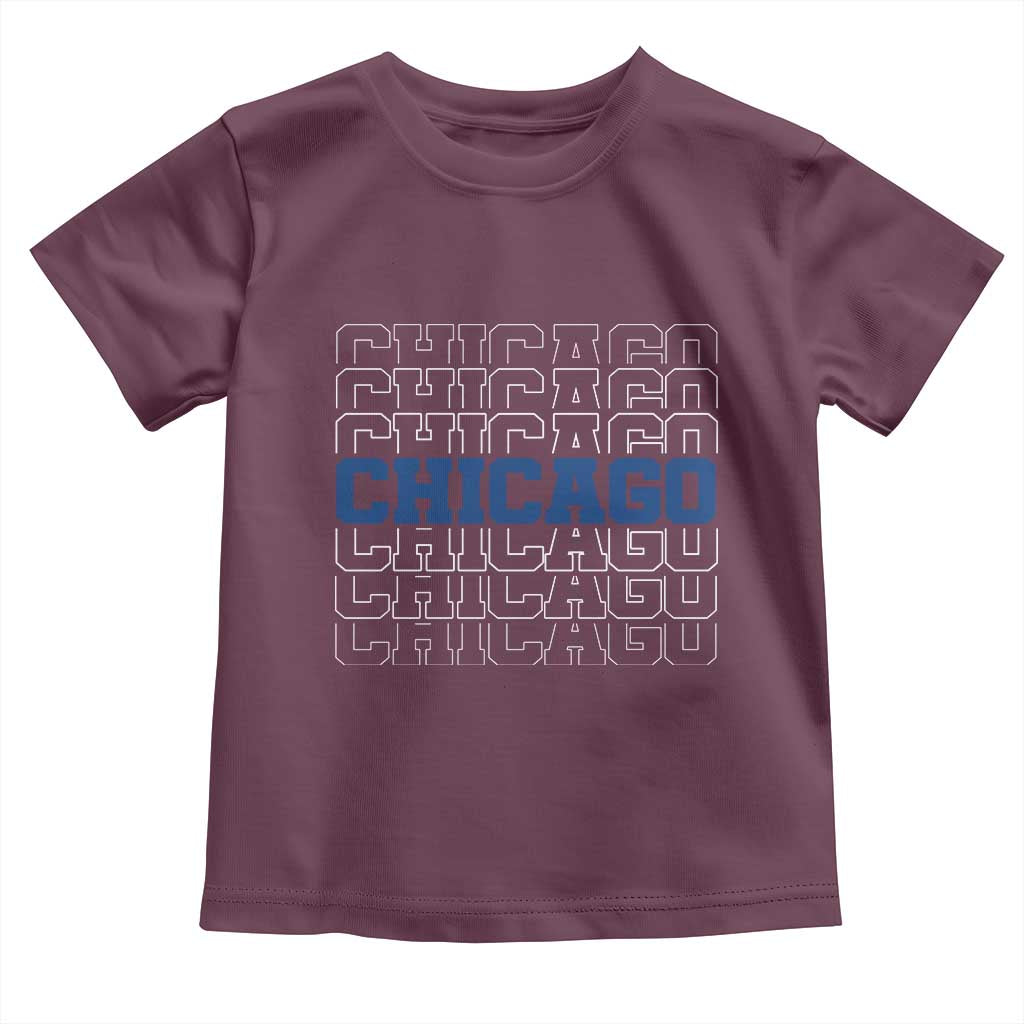Vintage Chicago Graphic Toddler T Shirt State Pride Baseball Lover TS10 Maroon Print Your Wear