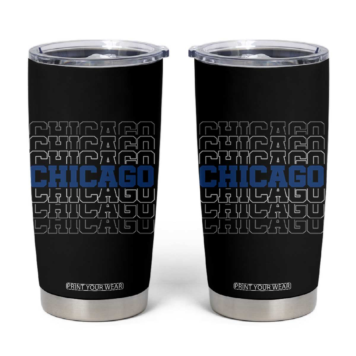 Vintage Chicago Graphic Tumbler Cup State Pride Baseball Lover TS10 Black Print Your Wear