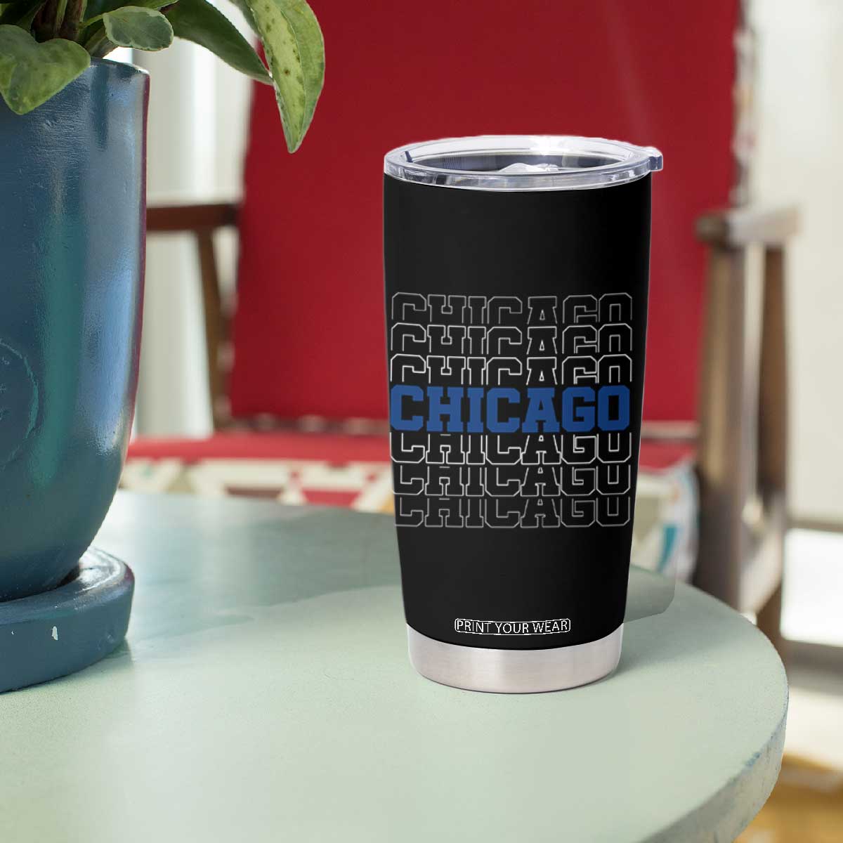 Vintage Chicago Graphic Tumbler Cup State Pride Baseball Lover TS10 Print Your Wear