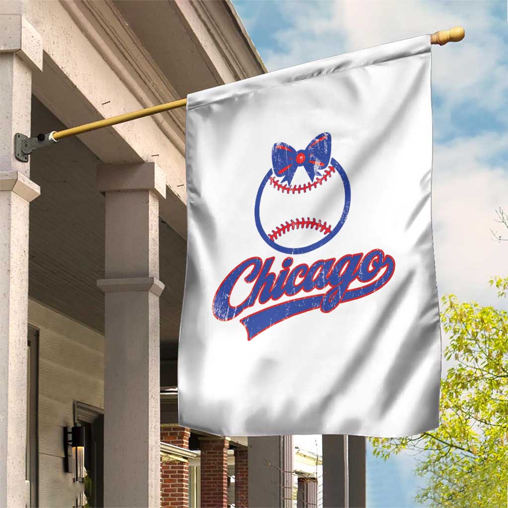 Chicago Coquette Bow Garden Flag Cute Girls Kids Women Baseball Fans TS10 Print Your Wear
