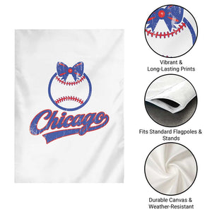 Chicago Coquette Bow Garden Flag Cute Girls Kids Women Baseball Fans TS10 Print Your Wear