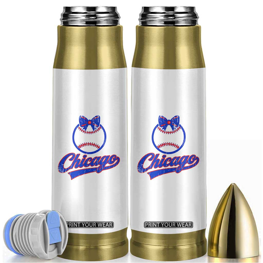 Chicago Coquette Bow Bullet Tumbler Cute Girls Kids Women Baseball Fans TS10 White Print Your Wear
