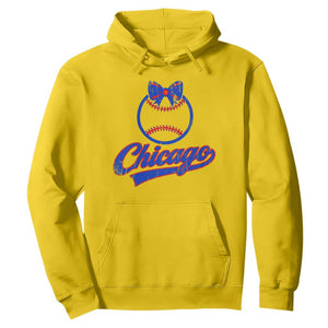 Chicago Coquette Bow Hoodie Cute Girls Kids Women Baseball Fans TS10 Daisy Print Your Wear