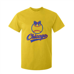 Chicago Coquette Bow T Shirt For Kid Cute Girls Kids Women Baseball Fans TS10 Daisy Print Your Wear