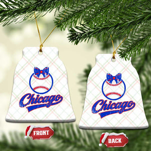 Chicago Coquette Bow Ceramic Ornament Cute Girls Kids Women Baseball Fans TS10 Print Your Wear