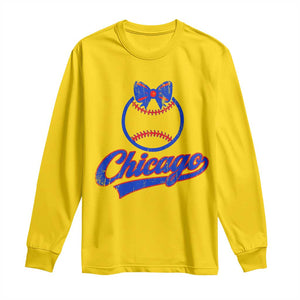 Chicago Coquette Bow Long Sleeve Shirt Cute Girls Kids Women Baseball Fans TS10 Daisy Print Your Wear